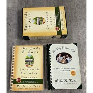 Vtg 1998/ 2000 Paula H. Deen The Lady & Sons & Lady & Sons Too Lot 2‎ Cookbooks